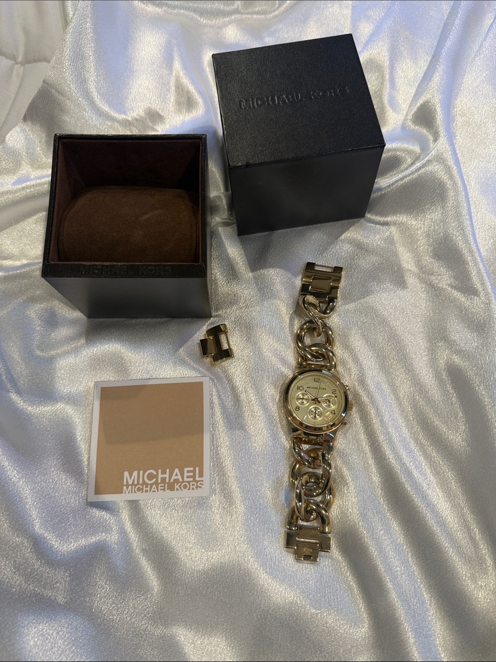 Michael Kors Men's Gold Chain-Link Chronograph Watch
